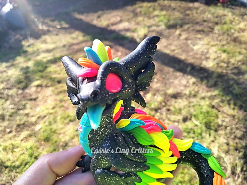 Neon Dragon Sculpture Etsy