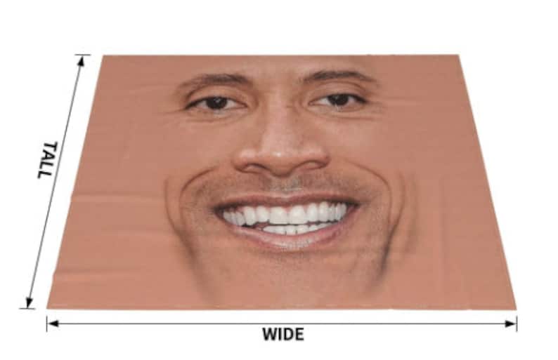 Cursed Dwayne the Rock Johnson Face Meme Warm Fleece Flannel - Etsy UK