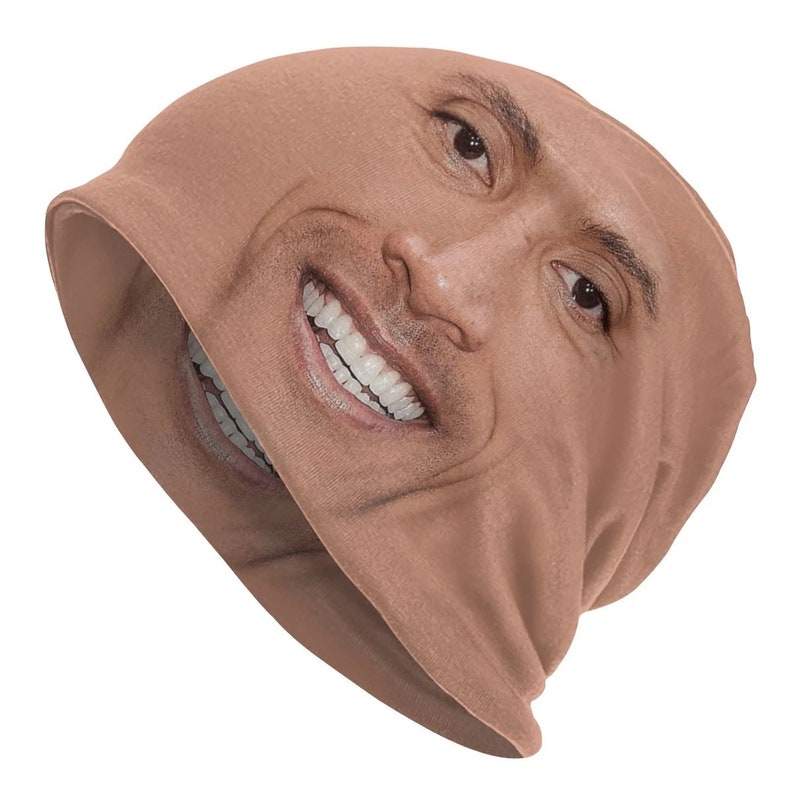 Cursed Dwayne the Rock Johnson Face Meme Beanie Hat - Etsy UK
