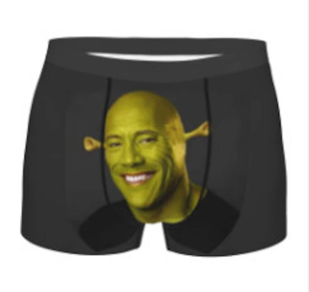 Cursed Dwayne the Rock Johnson Shrek Meme Warm Fleece Flannel -   Portugal
