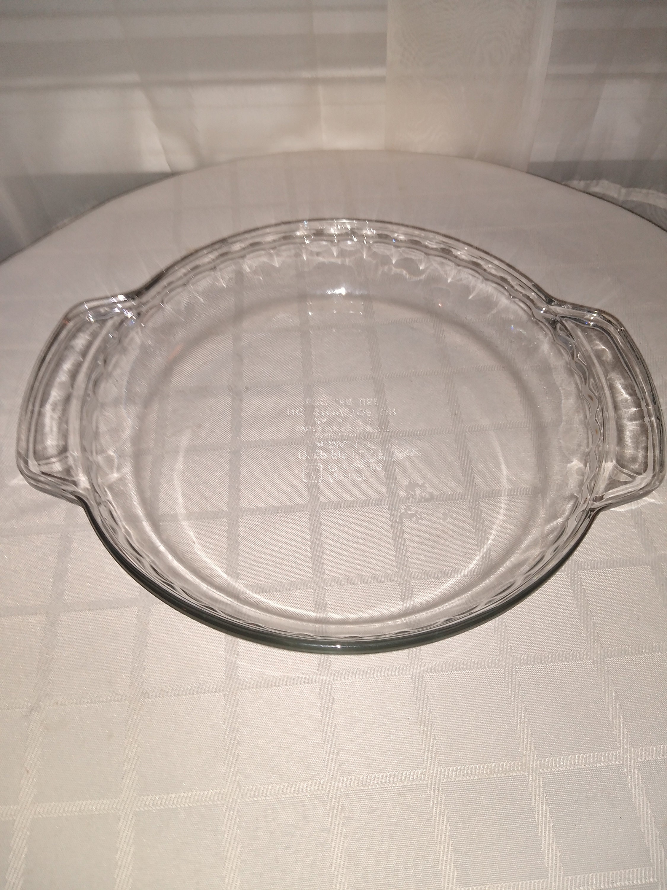 Anchor Hocking 9 clear glass pie dish with scalloped rim Etsy Nederland