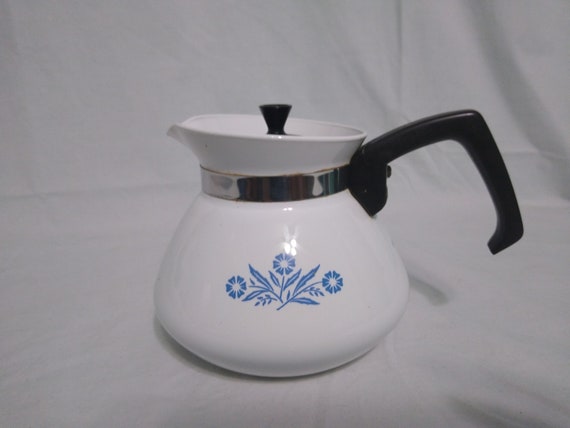 Corningware Blue Cornflower 6 Cup Coffee Pot 