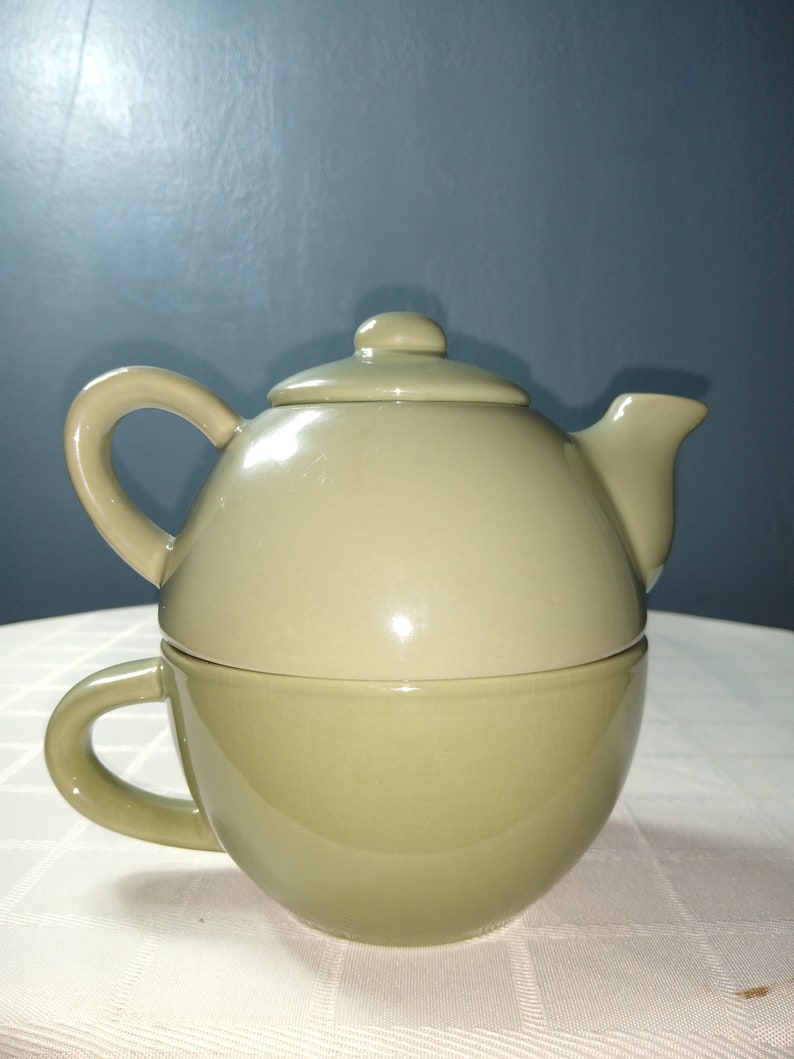 Teapot and Teacup tea for One Combo Etsy