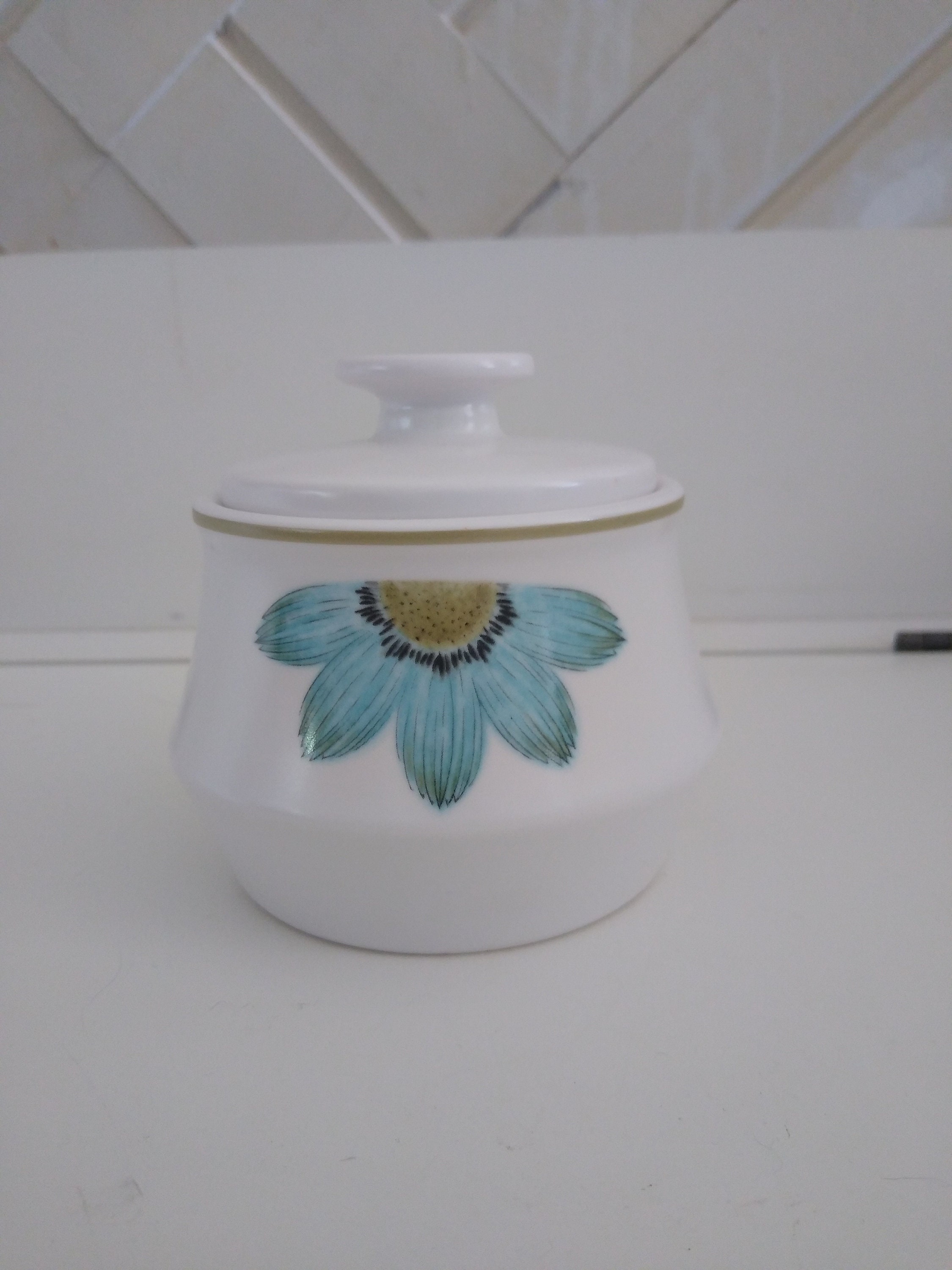 Noritake Progression Upsa daisy china sugarbowl with lid Etsy