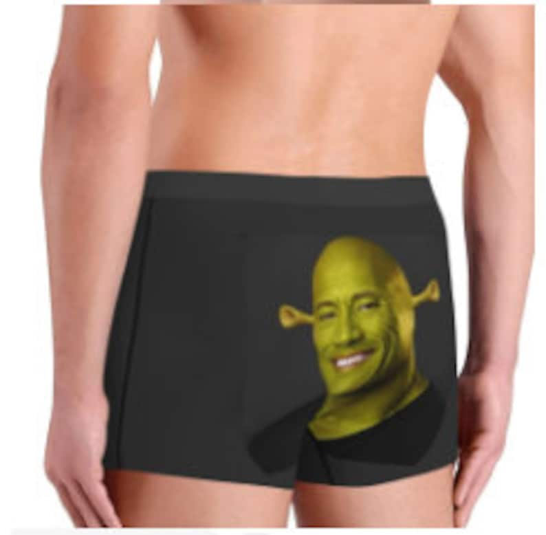 Cursed Shrek Dwayne The Rock Johnson Meme Boxer Shorts - Etsy