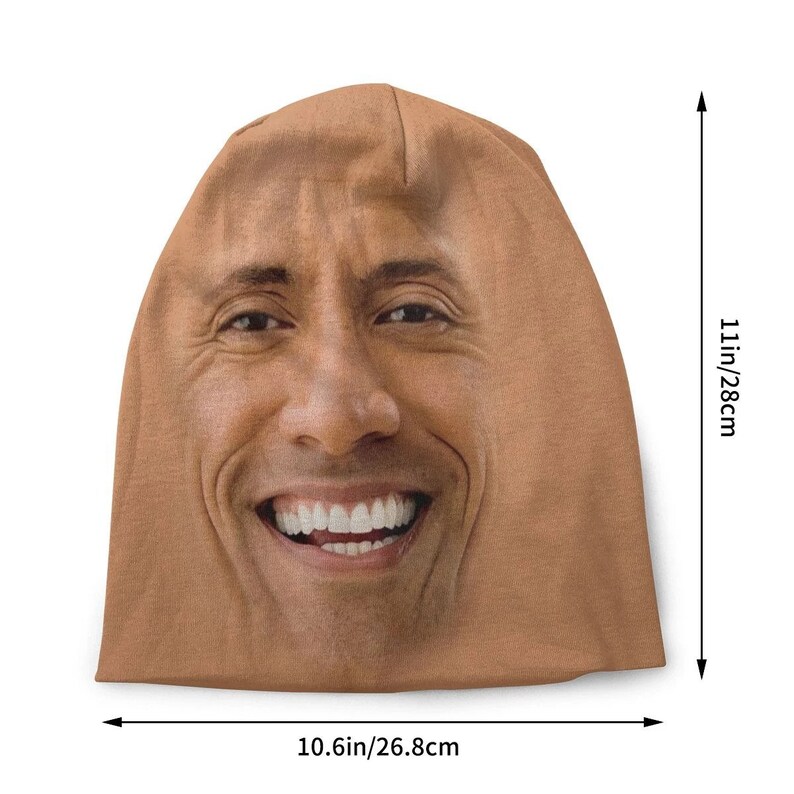 Cursed Dwayne the Rock Johnson Face Meme Beanie Hat - Etsy Canada