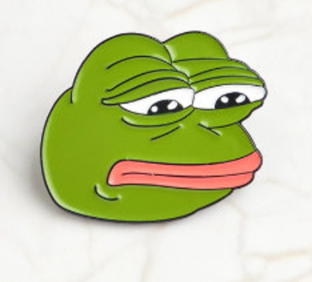 Depressed Pepe the Sad Frog Cartoon Meme Pin - Etsy