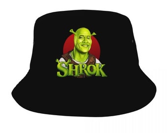 Cursed Dwayne the Rock Johnson Shrek Meme Warm Fleece Flannel -   Portugal