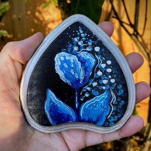 BLUE TULIP - Original Mini Acrylic Painting