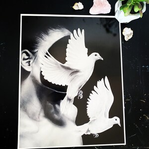 EMPTY - 11&quot;x14&quot; Art Print, Charcoal Drawing