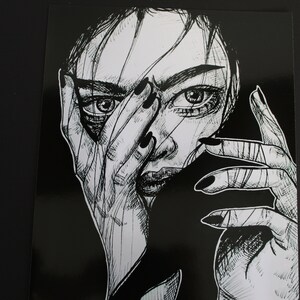 HIDDEN - 8&quot;x10&quot; Art Print, Inktober Pen and Ink Drawing