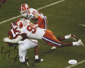 Fotografía autografiada de 8x10 de Clelin Ferrell - Clemson Tigers - San Francisco 49ers - Certificada por Beckett COA