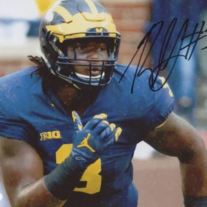 Rashan Gary Autographed 8x10 Photo - Michigan Wolverines - Green Bay Packers OLB - Certified by JSA Hologram
