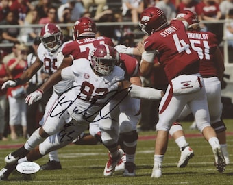 Quinnen Williams Autographed 8x10 Photo - Alabama Crimson Tide - New York Jets - Certificado por JSA Hologram