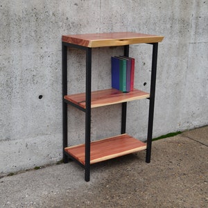 Small Live Edge Red Cedar Console or Entryway Table with Metal Legs image 1