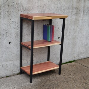 Small Live Edge Red Cedar Console or Entryway Table with Metal Legs image 4