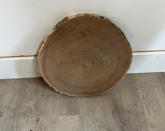 Black Walnut Cookie Slab, Live Edge, Wood Round for Tabletop, Art, or Display