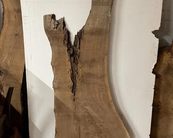 Kiln-Dried Black Walnut Wood Slab, Live Edge Lumber (70x34x2 inches)