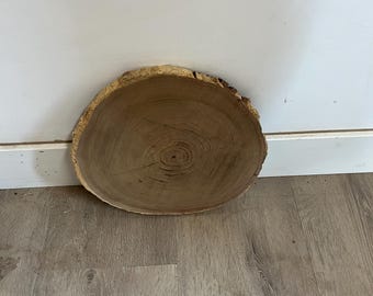 Black Walnut Cookie Slab, Live Edge, Wood Round for Tabletop, Art, or Display