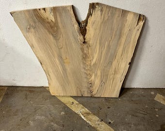 Spalted Hackberry Live Edge Slab, Kiln Dried, Planed Hardwood for Tabletop, Shelf, or Art