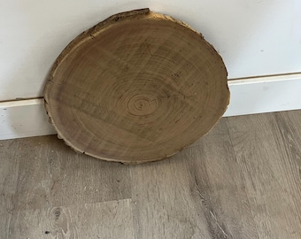 Black Walnut Cookie Slab, Live Edge, Wood Round for Tabletop, Art, or Display