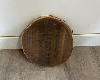 Black Walnut Cookie Slab, Live Edge, Wood Round for Tabletop, Art, or Display