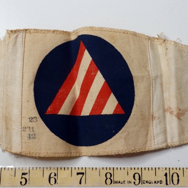 Vintage WWII ERA Civil Defense Armband CD Air Warden Authentic with some small stains as shown in pictures
