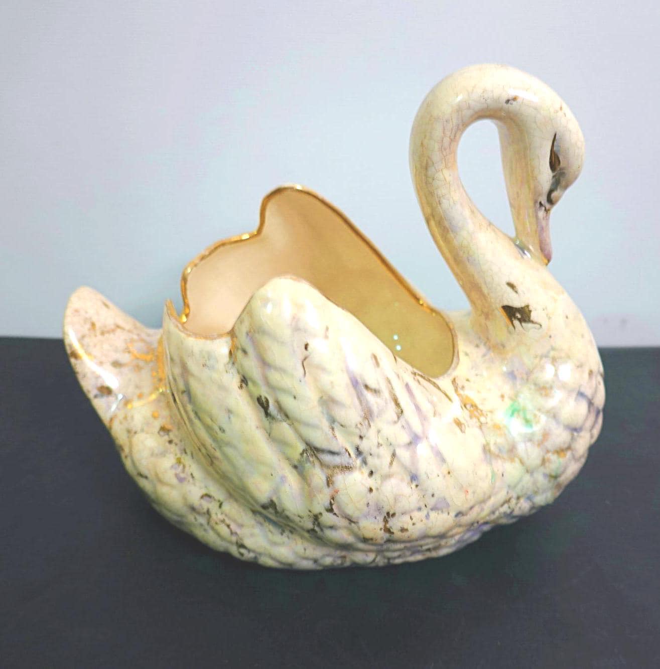 陶器の白鳥の花瓶 - Etsy 日本