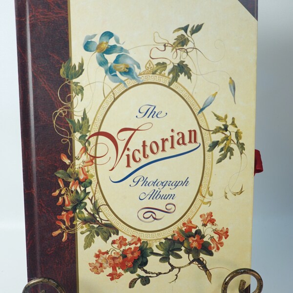 The Victorian Photo Album Published 1999 by Coombs Books Features Picturesque Frames 3-4 per page for your Photos & Red Silk Ribbon Pagemark
