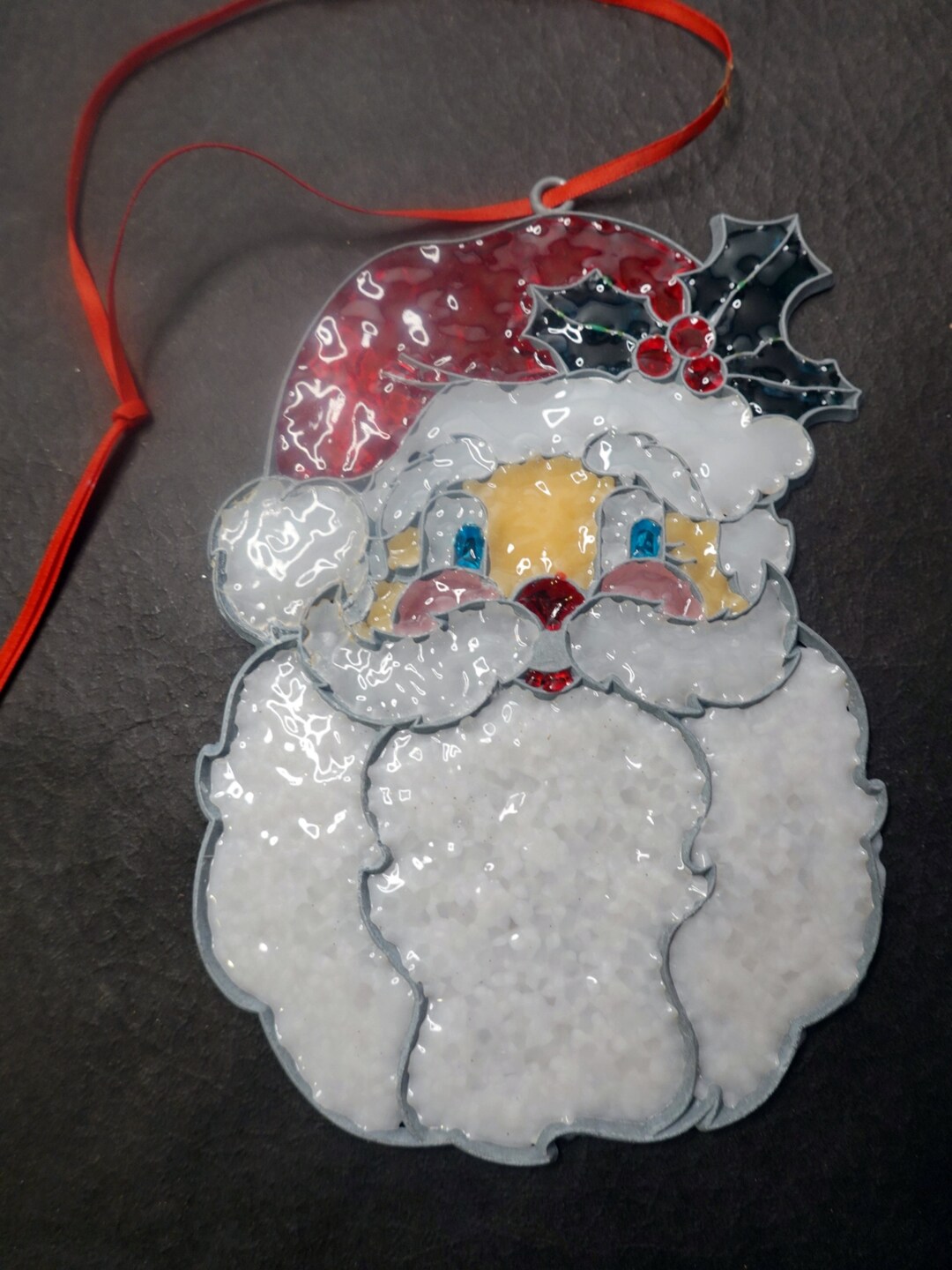 Vintage Makeit Bakit Suncatcher Handmade Christmas Tree Ornament of