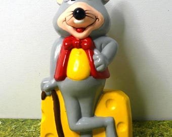 1985 Chuck E. Cheese "Winking Mouse" Spardose aus den 80er Jahren."