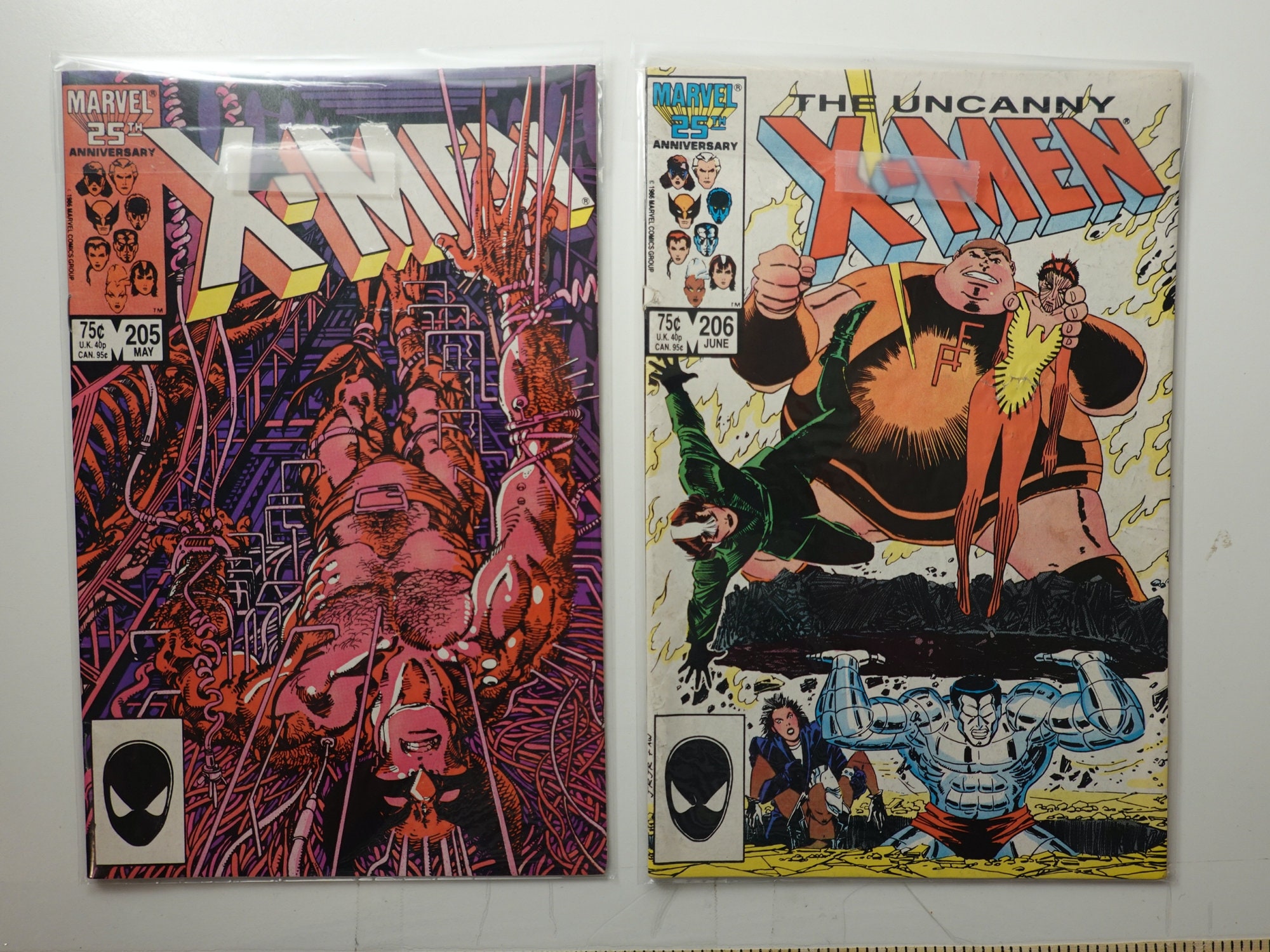 The Uncanny X MEN 205 & 206 1986 25th Anniversary Marvel Comics - Etsy