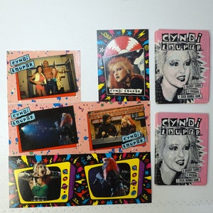 Cyndi Lauper Vintage Trading Cards TWEE Wax Packs & 6 individuele kaarten 1985 Music Girls