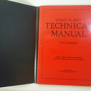Rare STAR FLEET Technical Manual First Edition First Printing November 1975 TM:379260,  Softcover in Vinyl CoverGood Vintage Condition