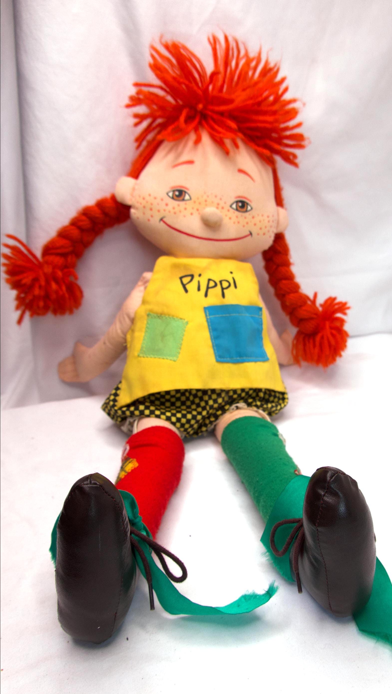 1988 Pippi Longstocking Plush Doll Astrid Lindgren Character Toy