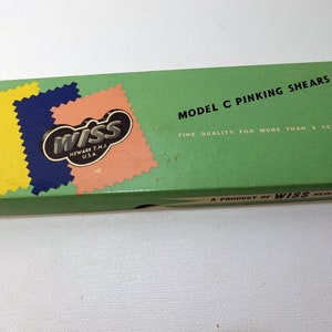 Vintage Professional J.Wiss & Sons Co. Model CC9 Pinking Shears In Original Box