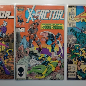 3 X-Factor Comic Books #2 1986, #4 1986, #23 1987 In Good Condition