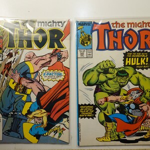 Mighty Thor Comic Book Lot: #374 Journey Into Mystery & #385 Hulk