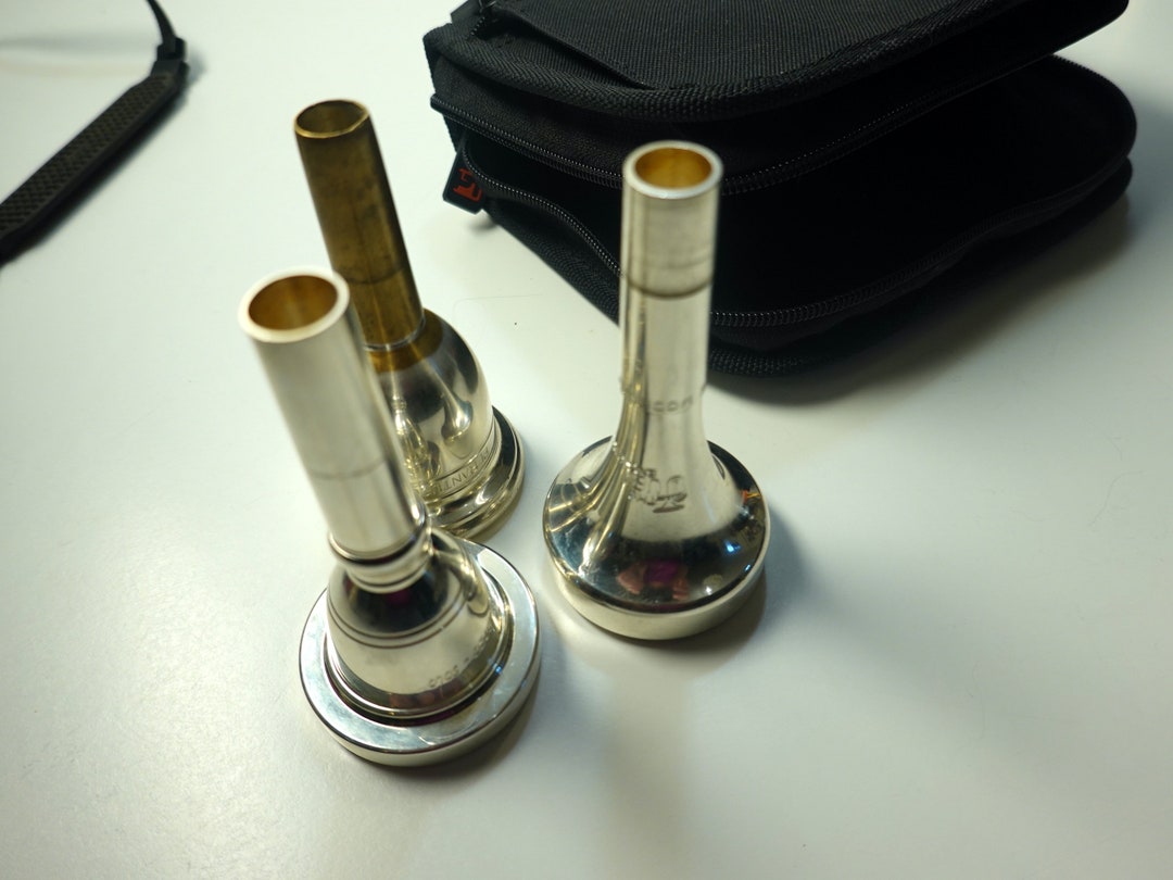 Lot of 3 Vintage Tuba Mouthpieces Perantucci Pt 50 Yamaha Etsy