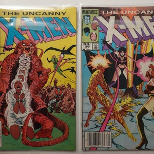 2 The Uncanny X Men Comic Books #187 Nov 1984 & #189 Jan 1985