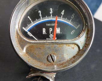 Napa Balkamp Tachometer RPM Gauge Chrome Vintage Universal