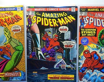 Bronzezeitliches Spider-Man Comic Lot: #142, #144, #145