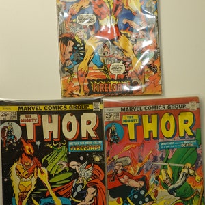 3 The Mighty Thor Comic Books #225 July 1974, #232 Feb 1975, #234 Apr 1975