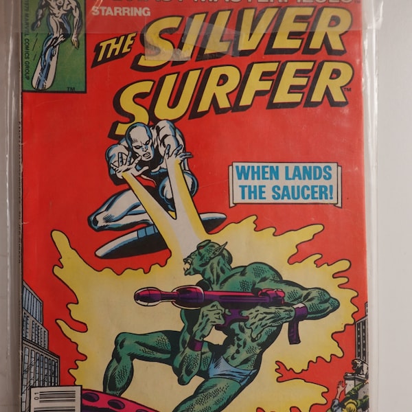 The Silver Surfer #2 Jan 1979 Marvel Fantasy Masterpieces When Lands The Saucer Newsstand Edition in Excellent Condition