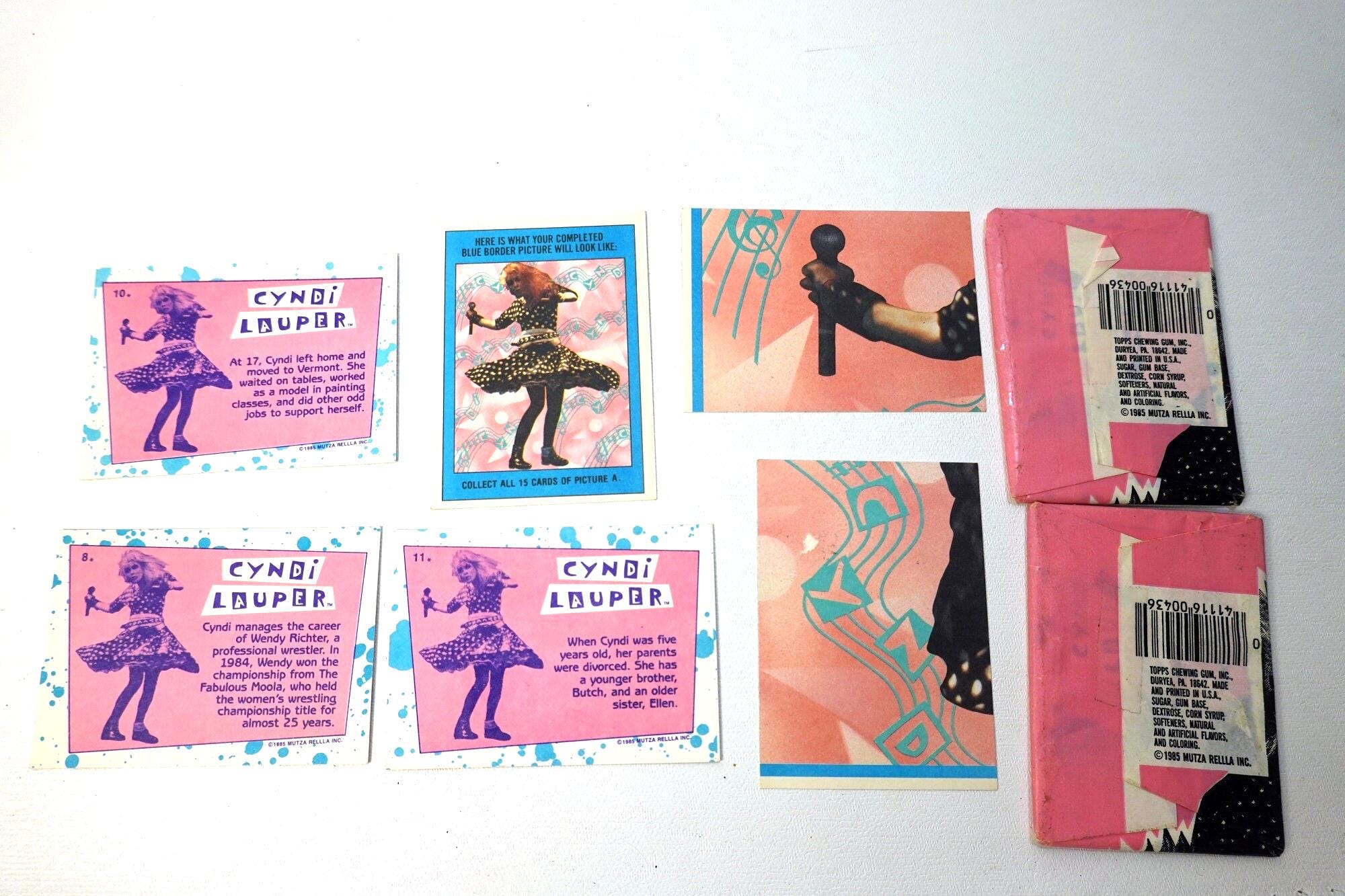 1985 Cyndi Lauper Trading Cards 2 Sealed Packs 6 Cards - Etsy