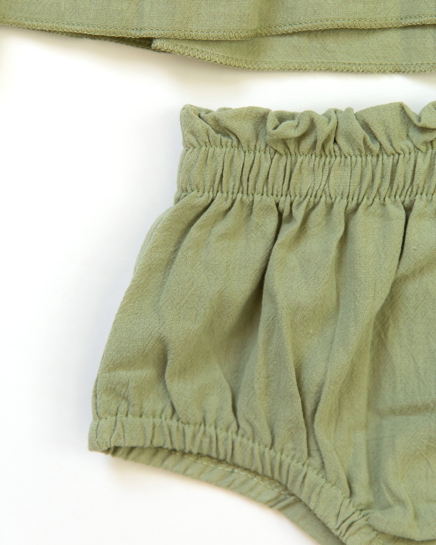 Baby Girl Green Peplum Top and Bloomer Set Baby Girl Two Piece Etsy