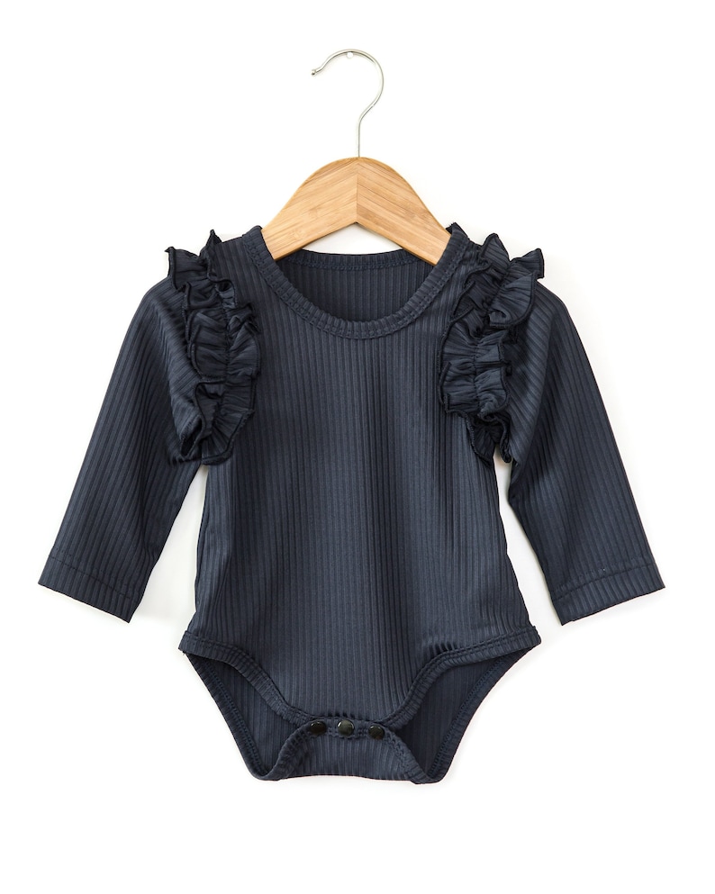 Ruffle Long Sleeve Baby Bodysuit Baby Girl Ruffle Sleeved | Etsy