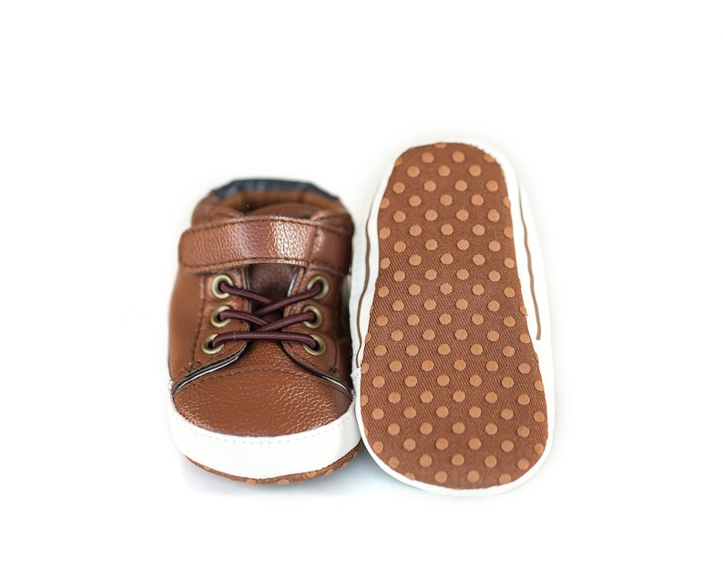Baby Boy Brown Leather Shoes Baby Boy Sneakers Baby Boy Shoes Etsy