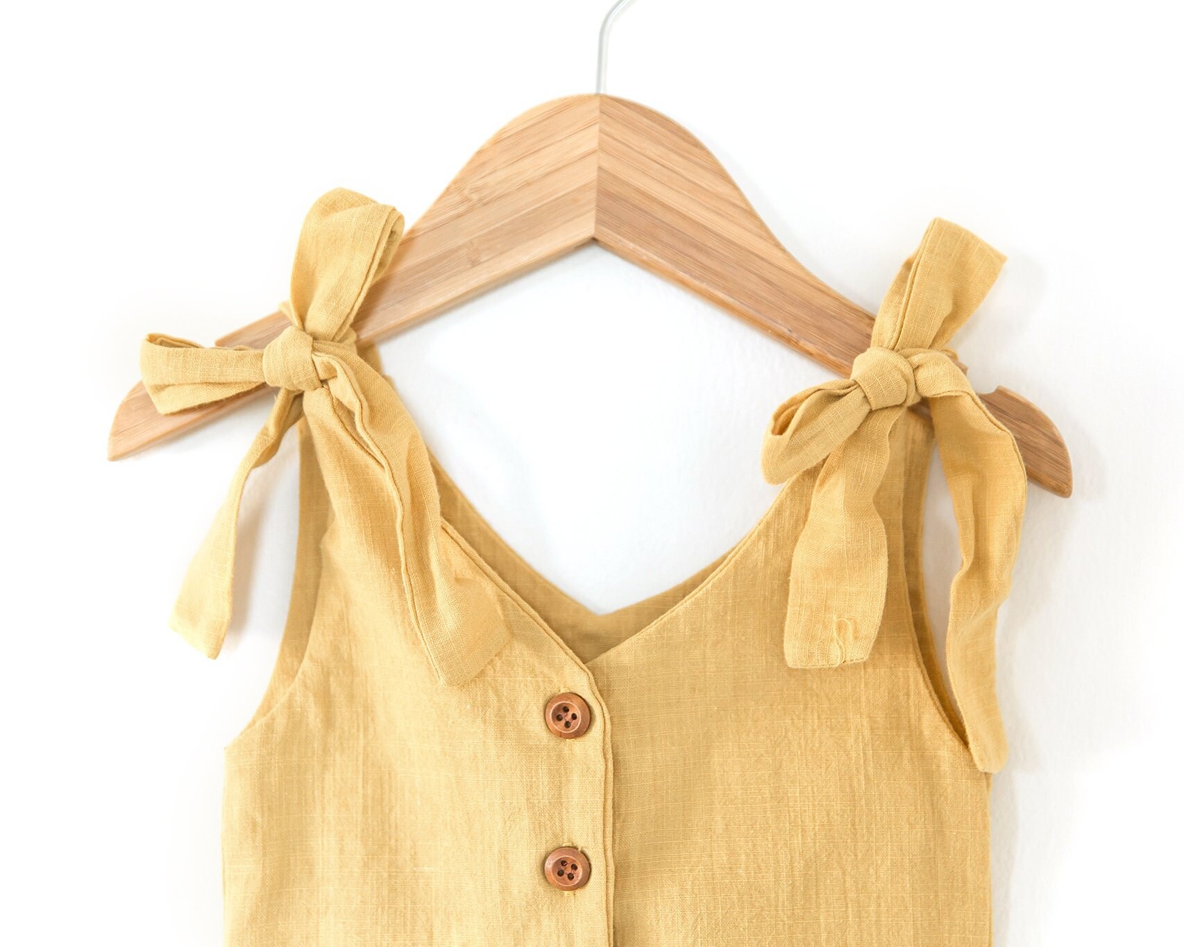 Mustard Baby Girl Romper Sleeveless Baby Romper Summer Baby Etsy