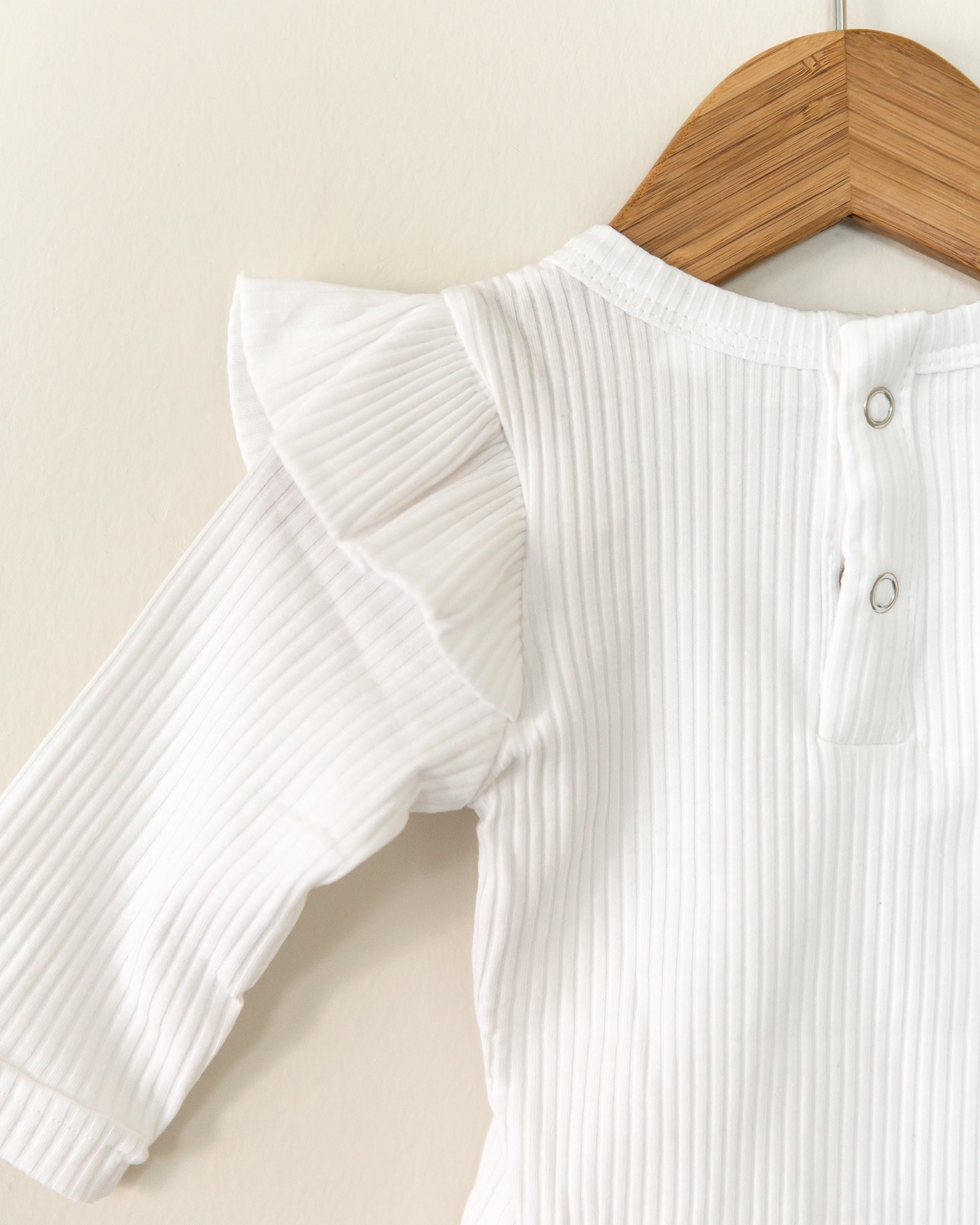 Ruffle Long Sleeve Baby Bodysuit Baby Girl Ruffle Sleeved Etsy